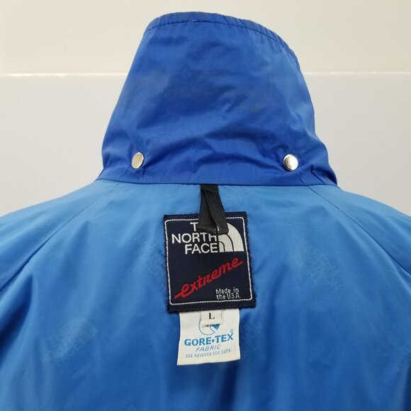 The North Face Extreme GoreTex Jacket Womens Large Waterproof Blue 80s Zip - Picture 9 of 11